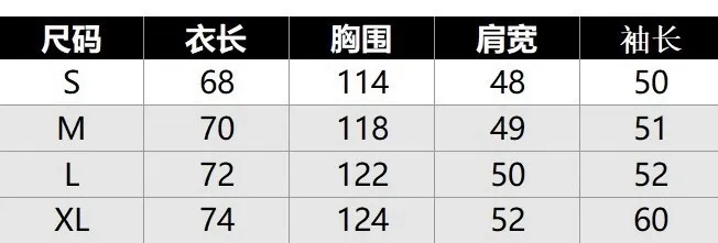-Size chart-Model number P370